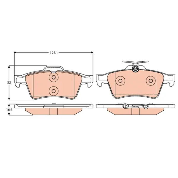 Set placute frana disc TRW GDB2086