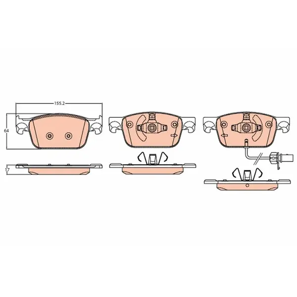 Set placute frana disc TRW GDB2127