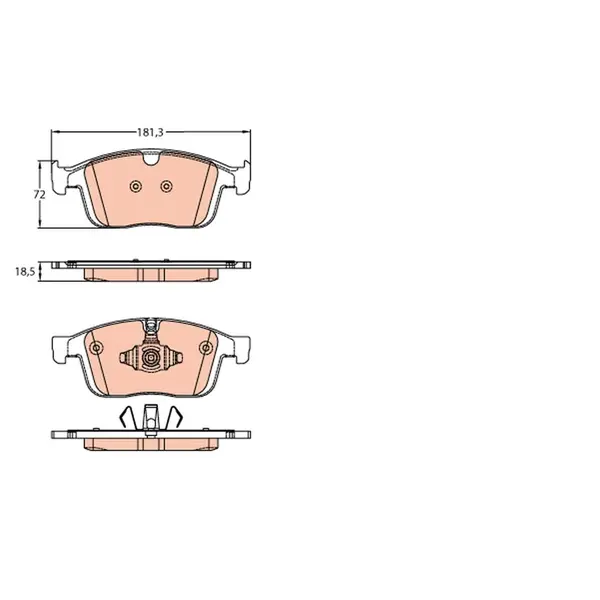 Set placute frana disc TRW GDB2146