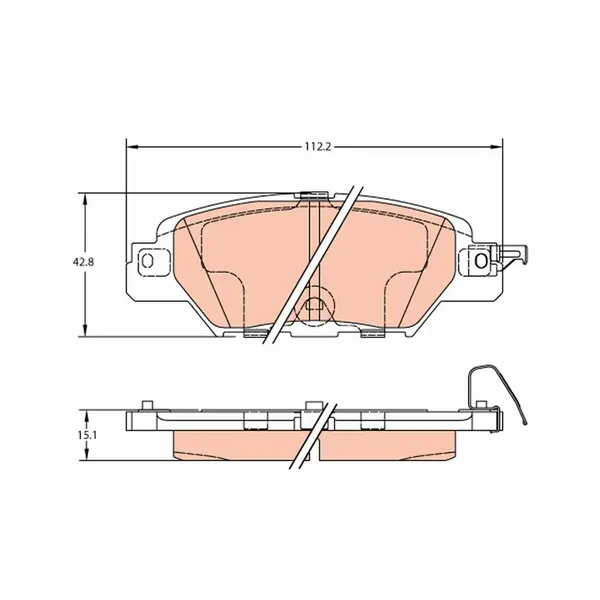 Set placute frana disc TRW GDB2163