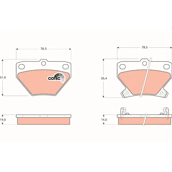 Set placute frana disc TRW GDB3243