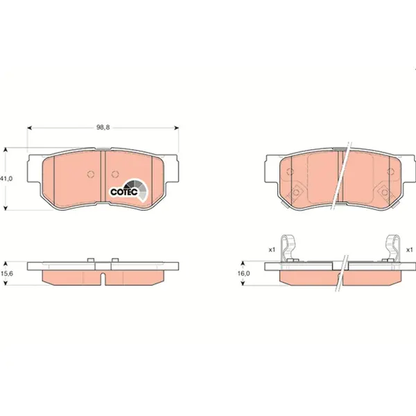 Set placute frana disc TRW GDB3284