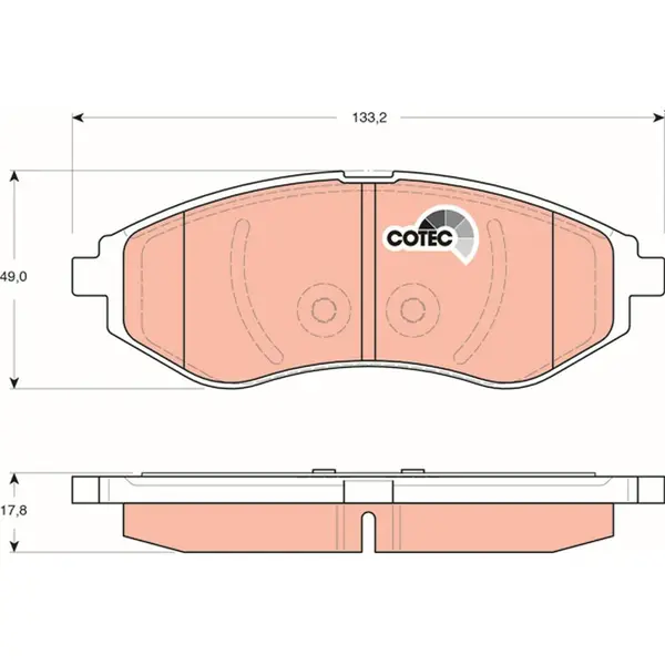 Set placute frana disc TRW GDB3330
