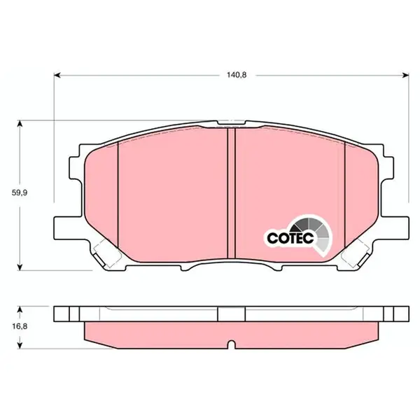 Set placute frana disc TRW GDB3338
