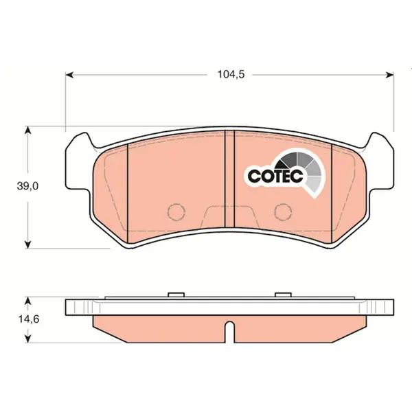 Set placute frana disc TRW GDB3348