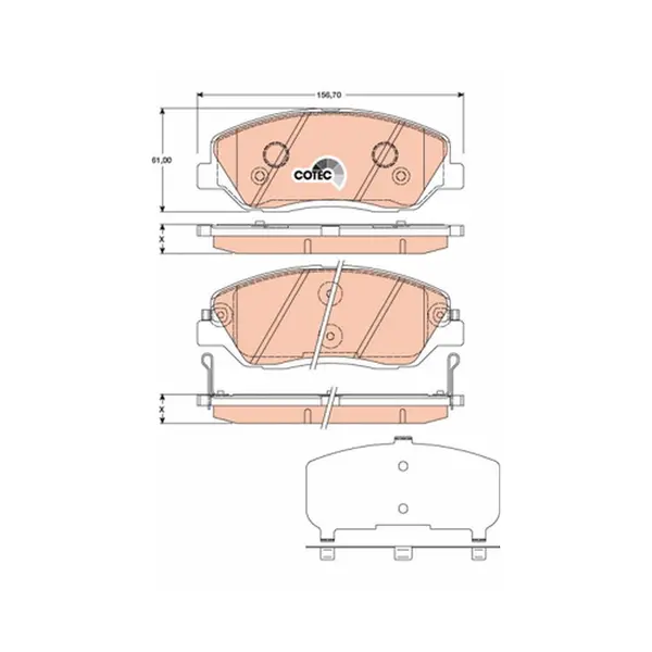 Set placute frana disc TRW GDB3418
