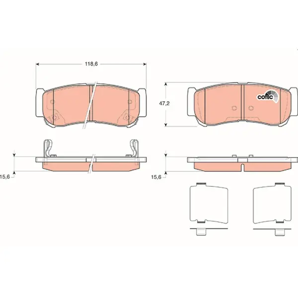 Set placute frana disc TRW GDB3419