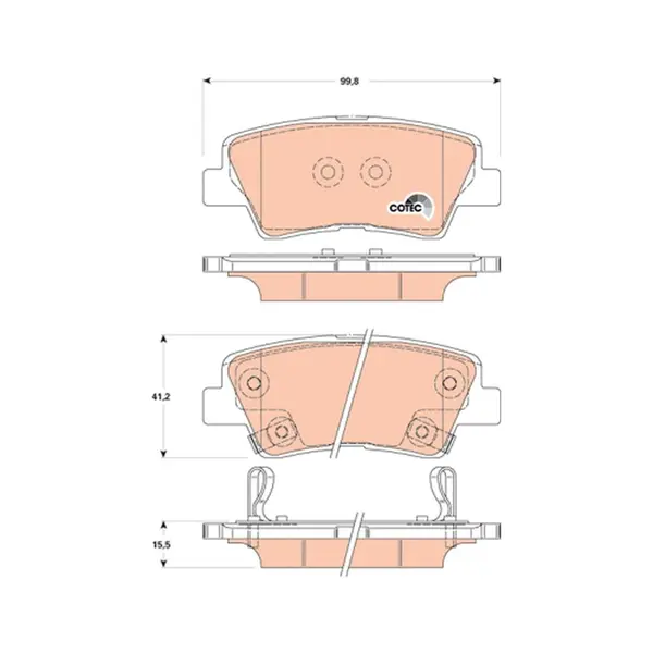 Set placute frana disc TRW GDB3494
