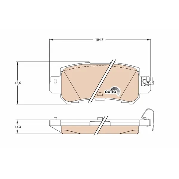 Set placute frana disc TRW GDB3539