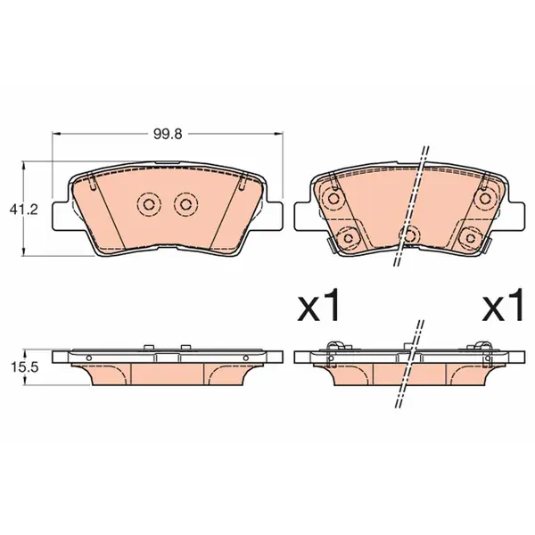 Set placute frana disc TRW GDB3594