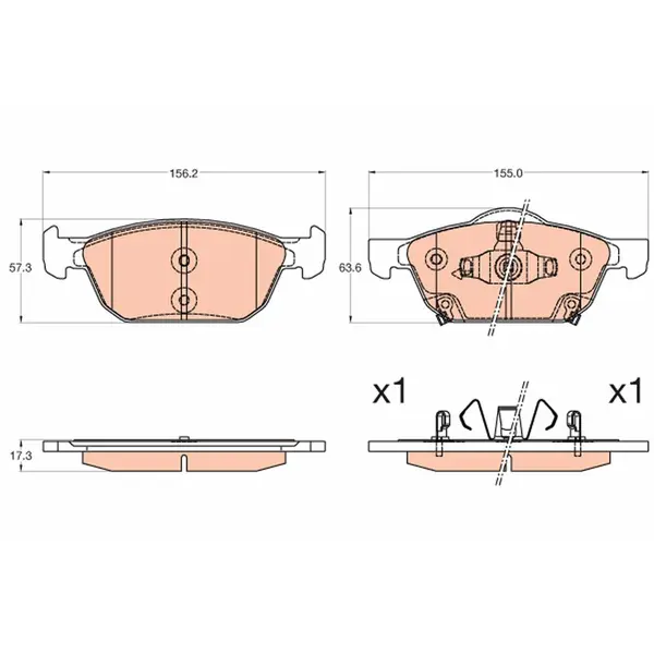 Set placute frana disc TRW GDB3600