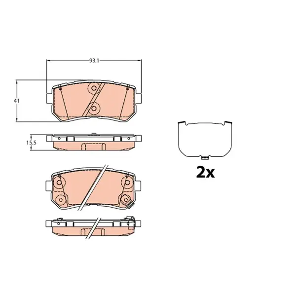 Set placute frana disc TRW GDB3636