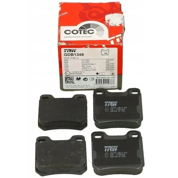 Set Placute Frana Spate Trw Opel Vectra B 1995-2002 GDB1346
