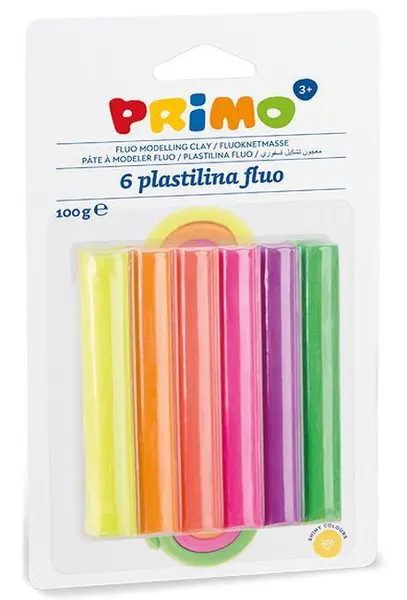 Set plastilina - 6 plastilina fluo | Primo