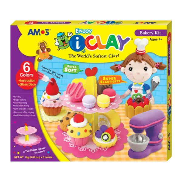 Set plastilina iClay kit patiserie cu accesorii incluse,+4 ani