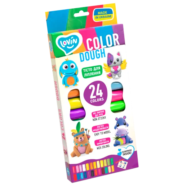 Set plastilina Lovin Shine&Aroma Dough, 24 x15g, Oktoclay