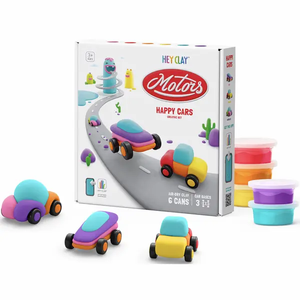 Set plastilina - Motors - Happy Cars | Hey Clay