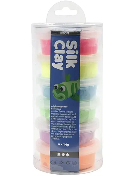 Set Plastilina Silk Clay Neon (79140)