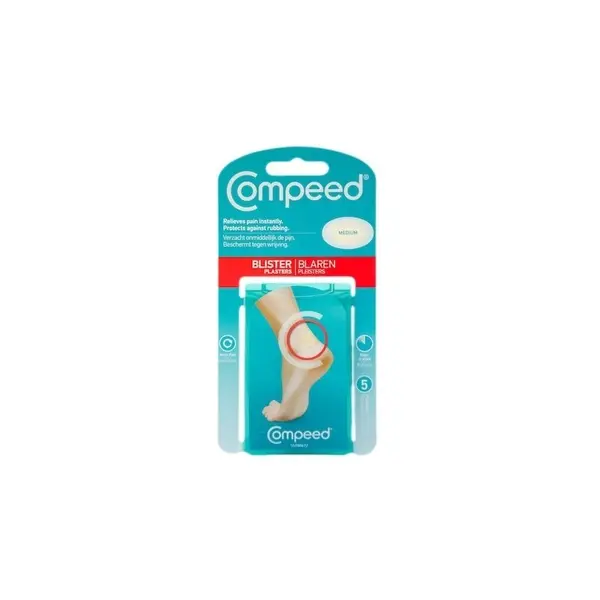 Set Plasturi, Compeed, Anti-Basici, Protejeaza Pielea si Atenueaza Durerea, Medium, 5 buc