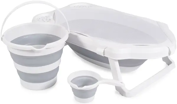 Set pliabil pentru baie Cangaroo - Hawaii, 84 cm, gri