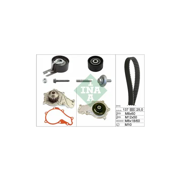 Set pompa apa + curea dintata Schaeffler INA 530 0375 30