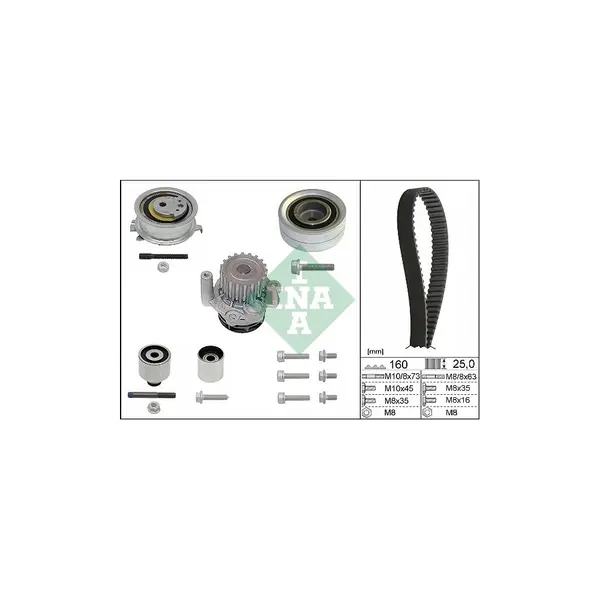Set pompa apa + curea dintata Schaeffler INA 530 0550 32