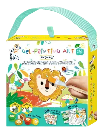 Set portabil de pictura cu gel Haku Yoka - Animale