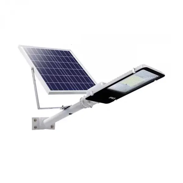 Set Proiector puternic cu 190 LED SMD putere de 200W + panou solar 25W 53x35cm + telecomanda cu functii multiple + baterii incluse, rezistent la apa IP65