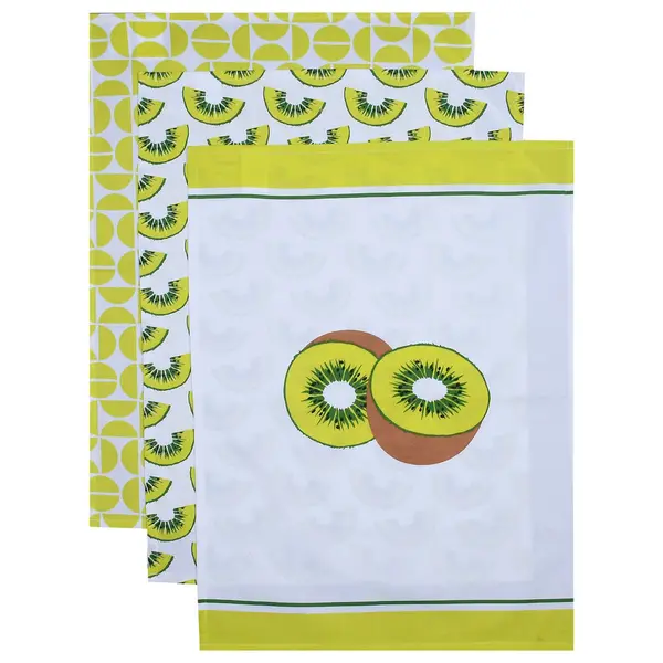 Set Prosoape De Vase 3 piese verde, alb