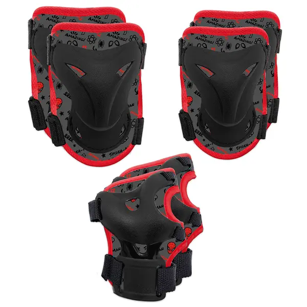 Set protectii copii Spider-Man (genunchi, coate si incheieturi)