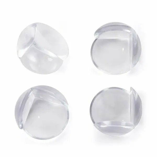 Set protectIi, Feedo, Pentru colturi ascutite, Usor de instalat, 3.6 x 3.6 x 2.7 cm, 4 bucati, Transparent