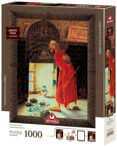 Set puzzle, ramă și adeziv Art Puzzle din 1000 piese - Antrenor de țestoase