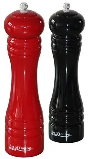 Set rasnite piper si sare Heinner HR-JMH2X20, 20cm (Negru-Rosu)