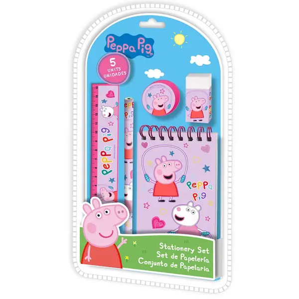 Set rechizite, 5 piese, multicolor, Peppa Pig Engros