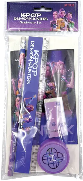 Set rechizite școlare GIM K-Pop Demon Hunters - Huntrix Lilac, 5 piese