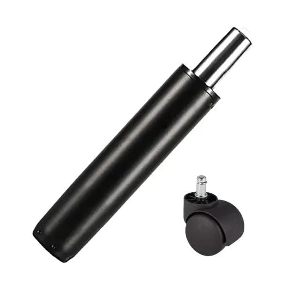 Set rolă universală Ø11 mm, PVC si cilindru piston, gaz, pentru scaune birou, negru, 35 cm