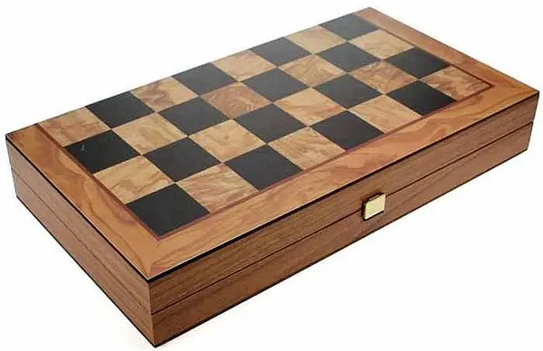 Set sah si table Manopoulos - Culoarea maslinului, 48 x 26 cm