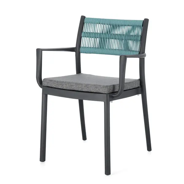 Set scaune 3+1 gratis ALVIN ANTHRACITE - Turquoise