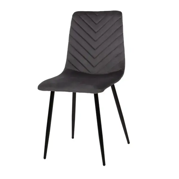 Set scaune 3+1 gratis NEILE VELVET - Gri inchis