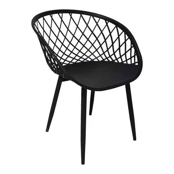 Set scaune V1, 4 buc, Ezra, Pako, Negru 62.5x56x82 cm