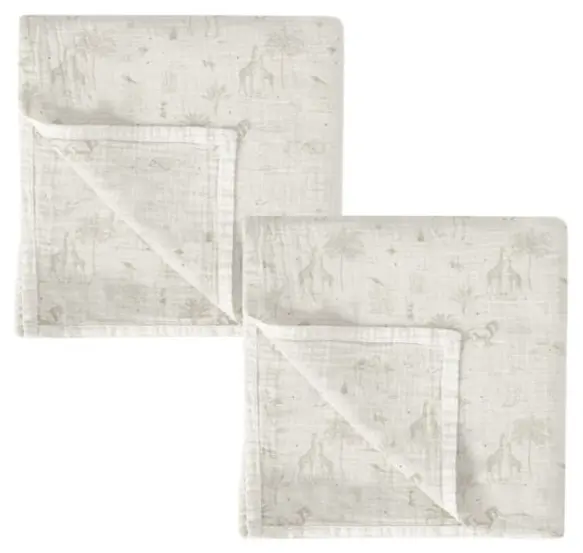 Set scutece pentru bebeluși Bimbidreams - Noe, 2 bucăți, 60 x 60 cm