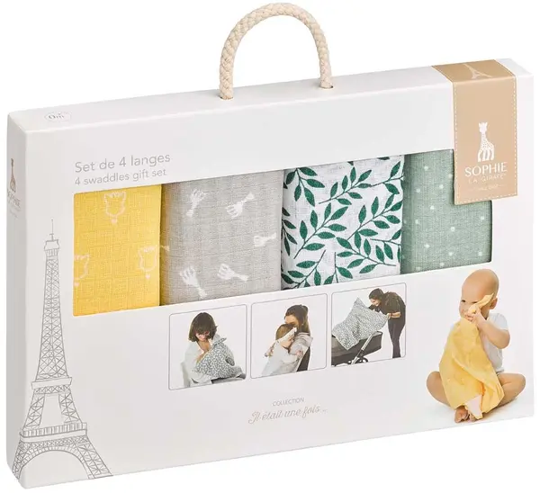 Set scutece Sophie la Girafe, multicolor, 4 buc.