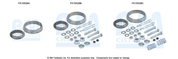 Set sistem esapament (kit de montare) potrivit FIAT DUCATO; PEUGEOT BOXER 2.0D 2.3D 2.8D 10.01-