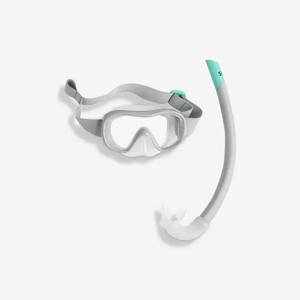 Set snorkeling subea mască tub 100 Gri Copii