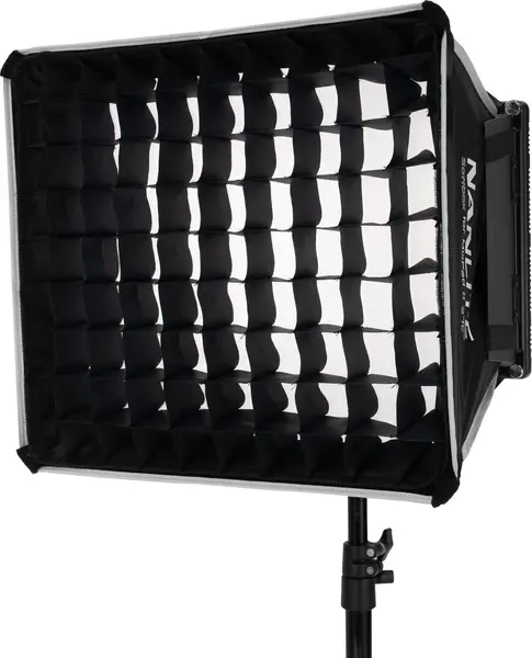 Set Softbox, Voleti si Grila Nanlite pentru Panou LED MixPad II 27C, Pliabil, Control Directional Lumina
