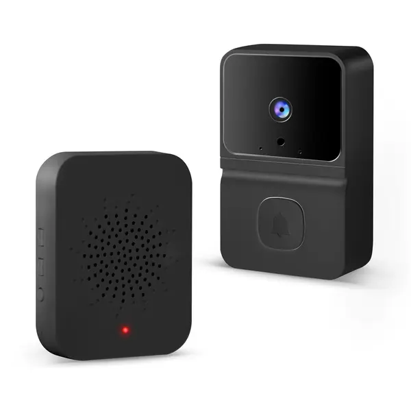 set sonerie video smart - wi-fi - baterie - hd - negru