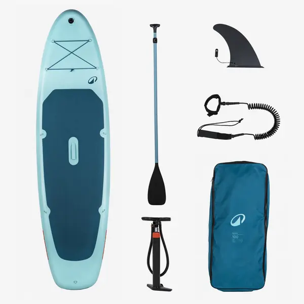 Set stand up paddle gonflabil 10'6 100 Albastru