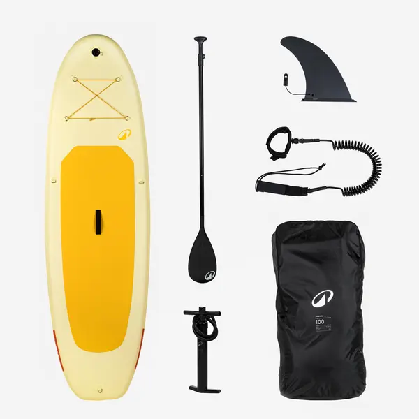 Set Stand up paddle gonflabil 9'6, 1 persoană (de până la 80kg) 100 Galben