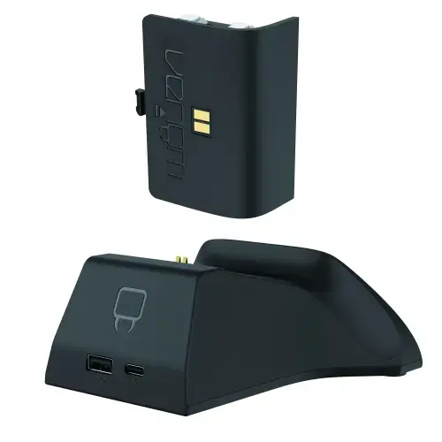 Set statie de incarcare si baterie reincarcabila, Venom, VS2880, Compatibilitate Xbox One, Xbox Seriile S & X, 850 mAh, Negru