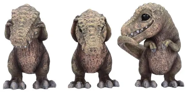 Set statuete Nemesis Now Adult: Humor - Three Wise T-Rex